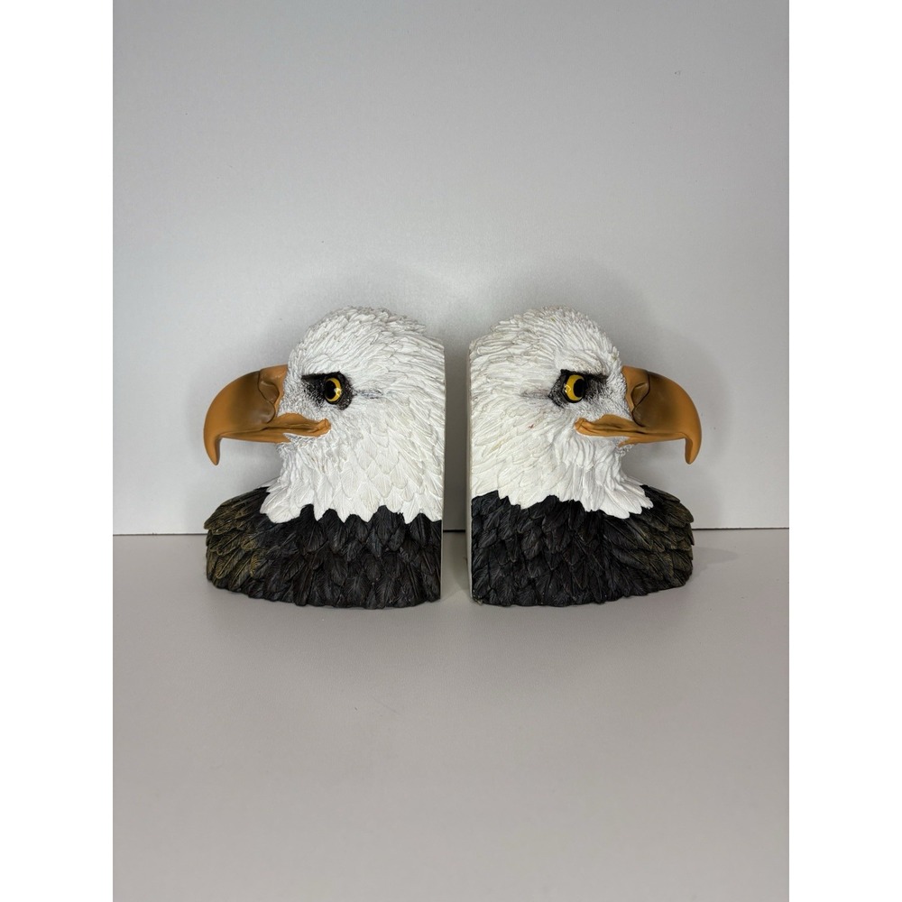 Bald Eagle Head BOOKENDS Heavy USA Freedom Patriotic‎